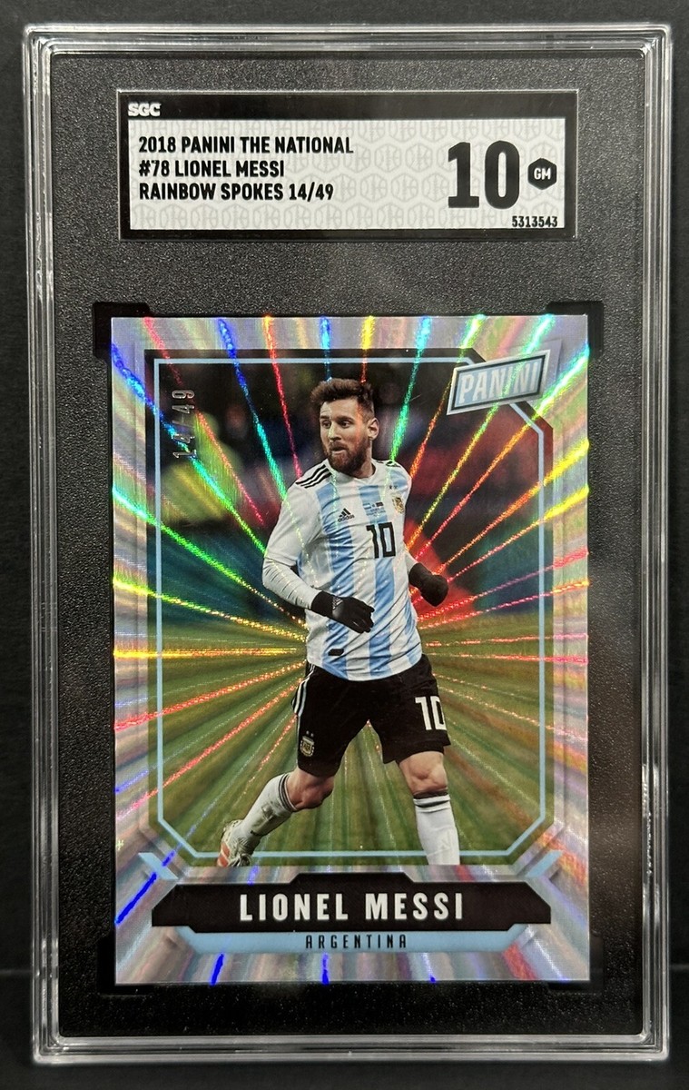 2018 Panini The National #78 Lionel Messi Rainbow Spokes