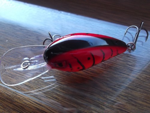 Custom Painted Spro Mike McClelland Rock Crawler 55 Viper Red Craw - Bild 4 von 8