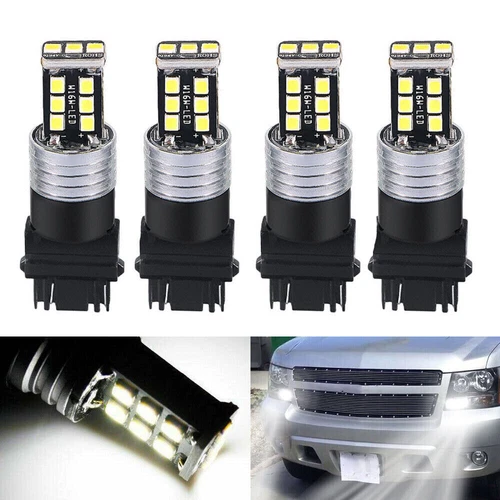4PC 3157 LED White Daytime Running Light Bulb DRL for Chevy Silverado 1500 00-07 - Picture 3 of 11