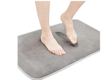 Bathroom Rug Thick Soft Memory Foam Non Slip Absorbent Velvet Grey Gray 42 20