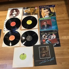 LOT OF COUNTRY VINYL LP  RECORDS CASH CAMPBELL RICH REEVES