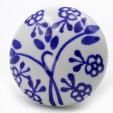 M&ouml;belknopf M&ouml;belgriff M&ouml;belkn&ouml;pfe Keramik M&ouml;belkn&auml;ufe  Blau Wei&szlig; 198