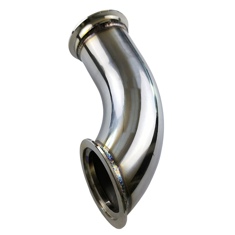3" V-BAND STAINLESS 90 DEGREE DIY ELBOW TUBE EXHAUST TURBO FLANGE Foto 2 de 4