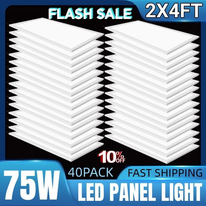 2x4 Slim LED Panel Light - 75W LED 2x4 Panel Lights - Dimmable 0-10V - 100-277V