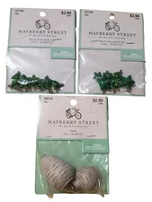 NIP Lot Of 3 Mayberry Street Miniatures Succulents Vases 1:12 Indoor Garden 