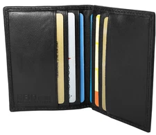 Men's New Credit Card ID Holder Slim Case Bifold Business Wallet,RFID,Leather