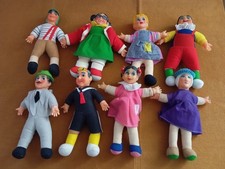 Lote de 8 figuras de peluche de goma vintage El Chavo Del 8 Kiko Chilindrina Ñoño.