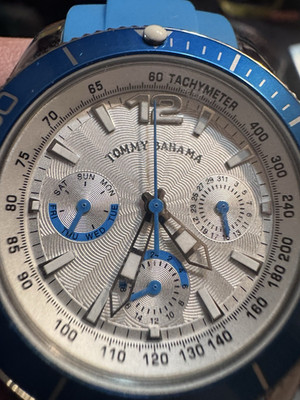 Tommy Bahama TB 2147 A126 Sport Blue Quartz Watch w/ Box & Manual