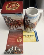 Clydesdales 75th Anniversary 1933-2008 Budweiser Beer Mug