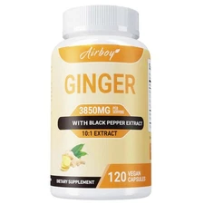 Ginger 3850mg Immune Support Digestive Health Athletic Performance 120 Capsules