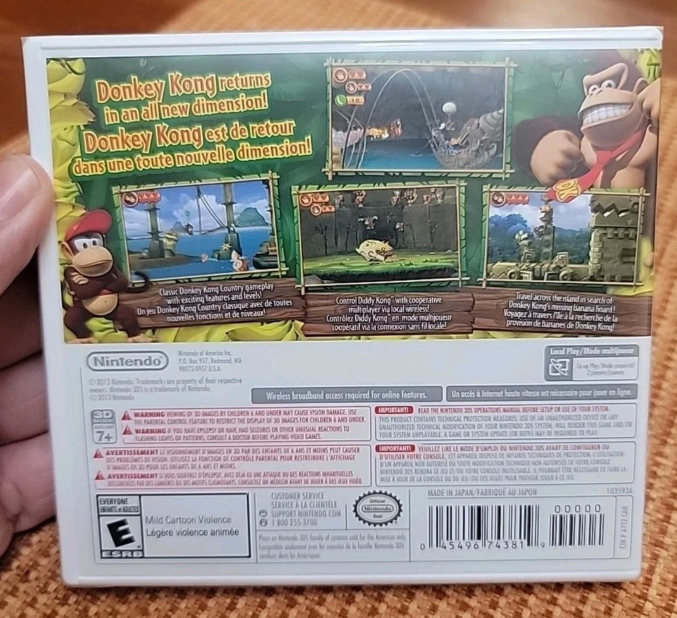 Donkey Kong Country Returns 3D: Nintendo Selects (3DS, 2016) New Sealed US Ver. - Image 2 of 4