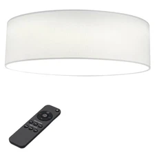 Flush Mount Ceiling Light - 15.75" Diameter Drum Lamp Shade Fixture with Remo...