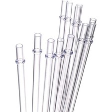 9 Inch Clear Reusable Thick Plastic Drinking Straws for 16 oz  20 oz Mason J...