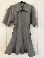 Ganni Women's Checkered Zip Dress Size 38