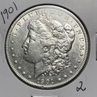 1901 MORGAN SILVER DOLLAR, AU DETAILS