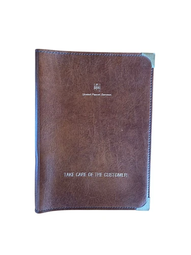 UPS Portefeuille en Cuir Pochette pour Documents din A4 Braun Publicité Giveaway