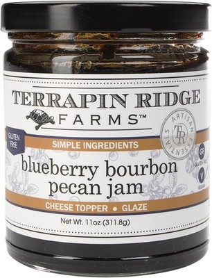 Terrapin Ridge Farms Blueberry Bourbon Pecan Jam - Sweet & Flavorful Jam with
