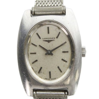 Longines GY18 MQ Hand Wind Logo Silver Wristwatch Timepiece Vintage Rare
