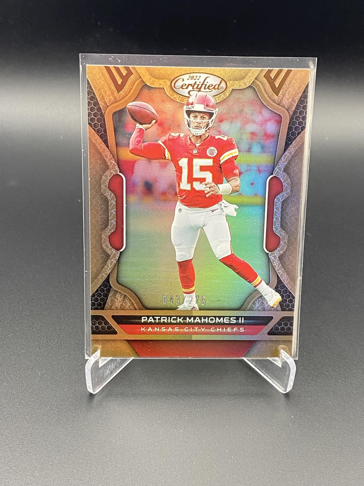 2022 Panini Certified #46 Patrick Mahomes II Mirror Bronze #/275