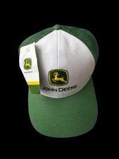 Gorra de camionero John Deere Snapback gorra de malla talla única verde blanco