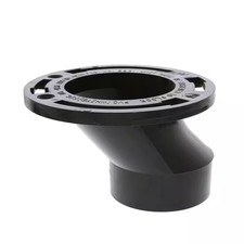 7 In. O.D. ABS Offset Closet Toilet Flange Less Knockout, Fits over 3 In. or i