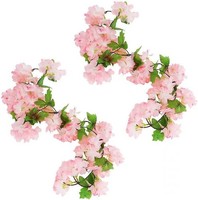 Blumengirlande KüNstlich KirschblüTen Deko FüR Hochzeit Balkon Fahrrad 2 StüCk