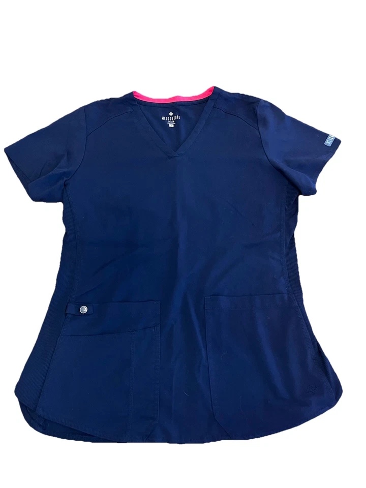 Conjunto Médico Med Couture TOUCH Azul Marino Para Mujer Cuello en V Top S - Pantalón SP Joggers Usado en Excelente Condición Foto 2 de 4