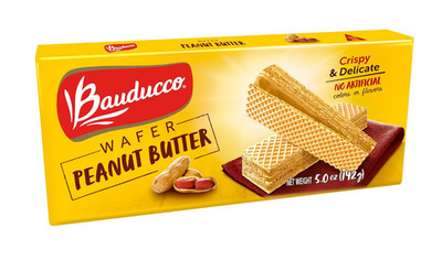 Bauducco Peanut Butter Wafers - 3-Layer Crispy Cookies, 5 oz