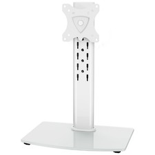 White Single Monitor Stand for Max 32-inch Screen Free-Standing Desk Mount