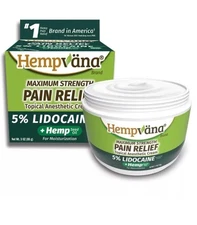 Hempvana Maximum Strength Pain Relief Cream Net Wt. 3 OZ (85 g) Exp:06/2026