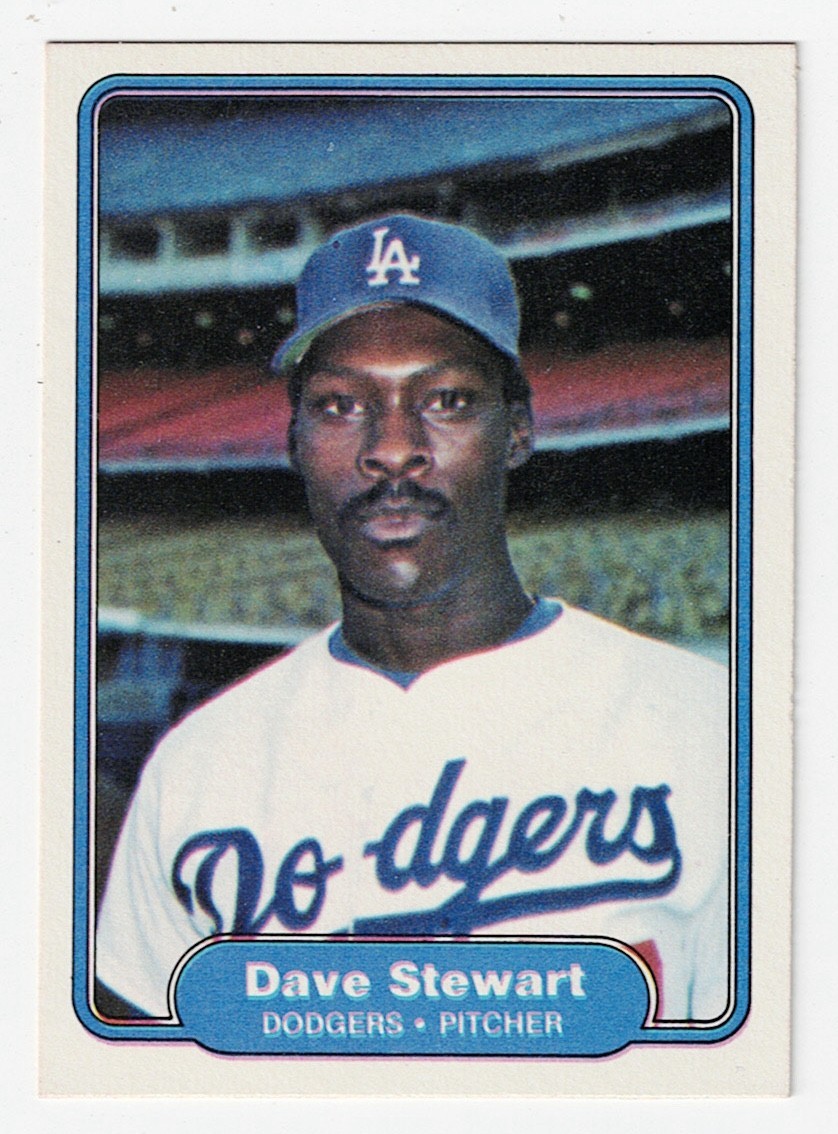1982 Fleer - #24 Dave Stewart ROOKIE CARD - Los Angeles Dodgers - WS MVP!