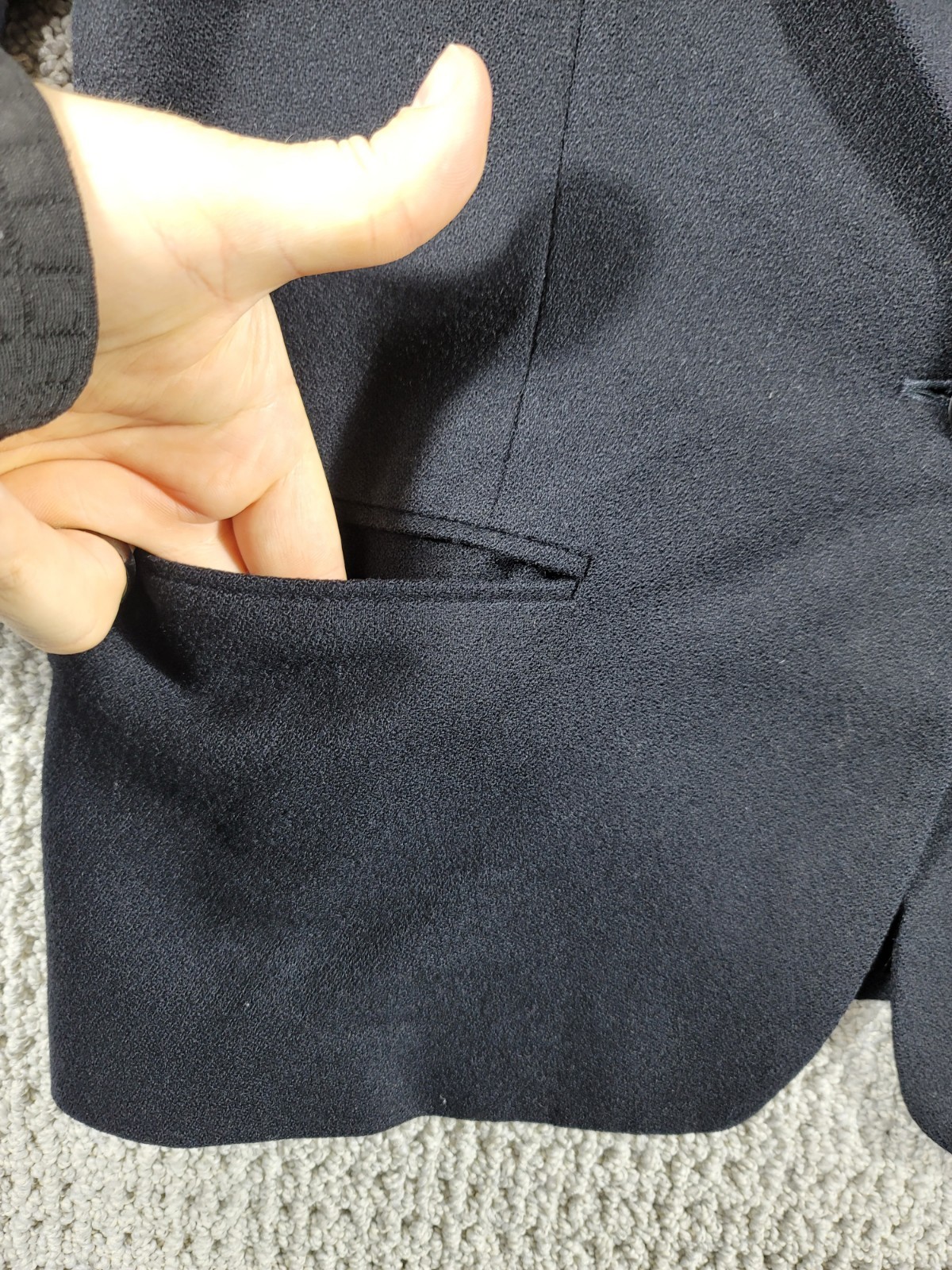 Pendleton Petite Womens Single Button Black 100% … - image 4