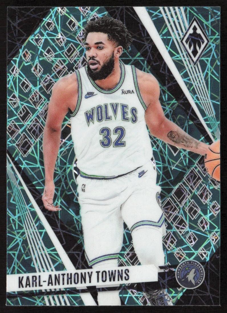2023-24 Panini Phoenix Phoenix Teal Lazer Karl-Anthony Towns #165 Timberwolves