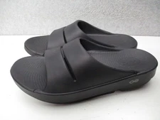 OOFOS OOAHH Sandals Slides Recovery Black Womens Sz 10 Mens Sz 8