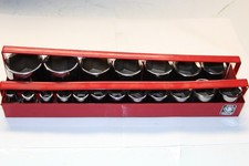 Matco Sc196t 19pc 12 Drive Sae 6 Point Chrome Socket Set W Red Metal Tray Usa