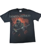 Vintage DISTURBED Demon Skulls Heavy Metal Band Tee 90s Y2K USA Tour Size Large