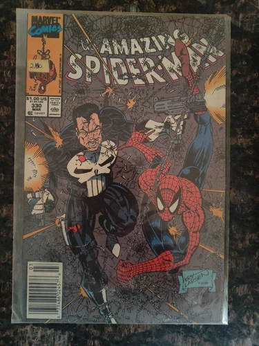 The Amazing Spider-Man #330 Newsstand Variant (March 1990) Punisher NM/VF