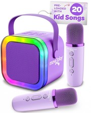 Karaoke Machine for Kids with 20 Songs, 2 Microphones Bluetooth Connectivity