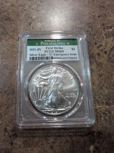 2021-P American Silver Eagle First Strike PCGS MS-69 Emergency Issue Type 1