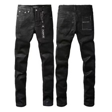 2025 New Purple brand Men's Fashion jeans Black jeans