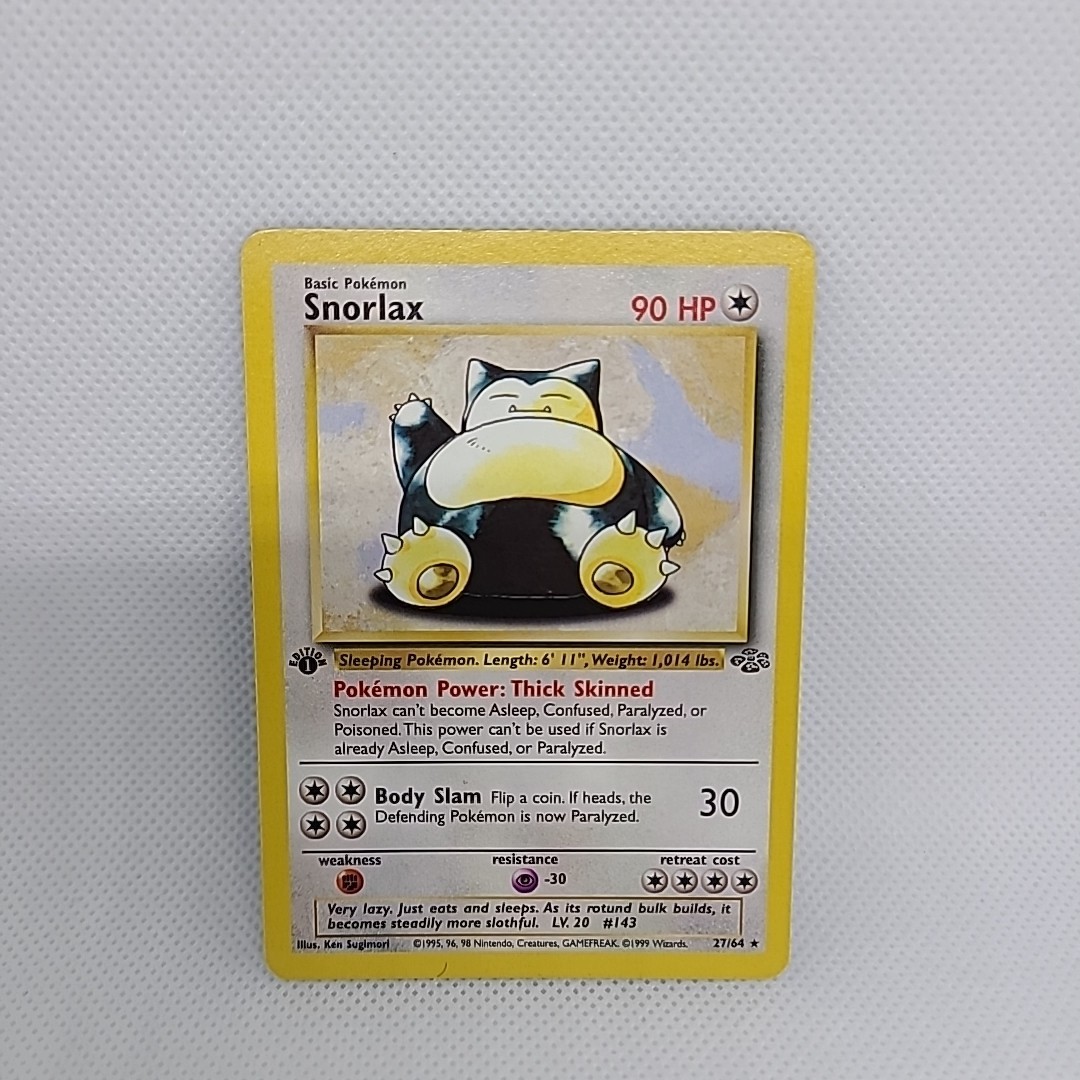 Snorlax 27/64 1st Edition - Jungle (NM)
