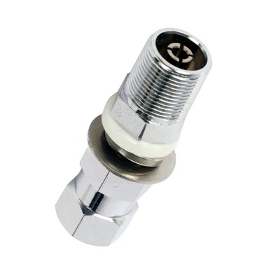 Silver 3/8''x24 to SO-239 Antenna Stud Mount Adapter UHF Female for CB Mobile
