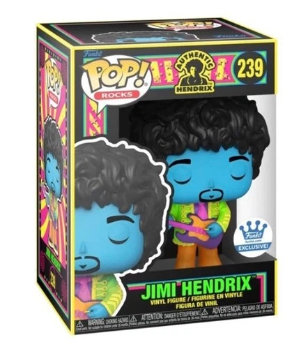 Funko POP! Rocks: Authentic Hendrix - Jimi Hendrix [Black Light] Funko #239
