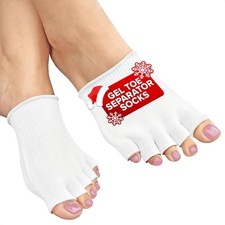 Gel Toe Separators for Women Socks   1 Pair Pack of 1 , White