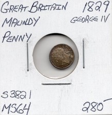 Great Britain George IV Maundy Penny 1829 S3821 - MS64