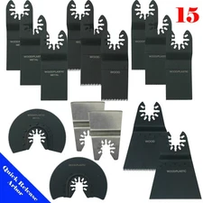 15 Saw Blade Oscillating Multi Tool compatible for Dewalt Bosch Worx Ryobi QR