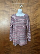 Loft Outlet Multi Color Marled Pullover Sweater Womens S Raglan Sleeves Knit NWT