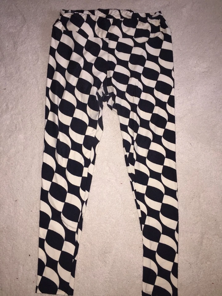 LULAROE TC высокий изогнутый абстрактный черный гонки бриллиант геометрический женщин леггинсы - Изображение 2 из 3