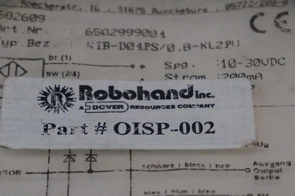 NEW ROBOHAND OISP-002 PROXIMITY SWITCH OISP002 - Image 2 of 2