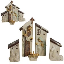 Winter Wonderland Christmas Nativity Mary Joseph & Baby Jesus - 5 Piece Set